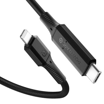 Spigen PowerArc oplaadkabel USB-C naar Lightning MFi oplader 100W PD - Zwart Spigen PowerArc oplaadkabel USB-C naar Lightning MFi oplader 100W PD - Zwart