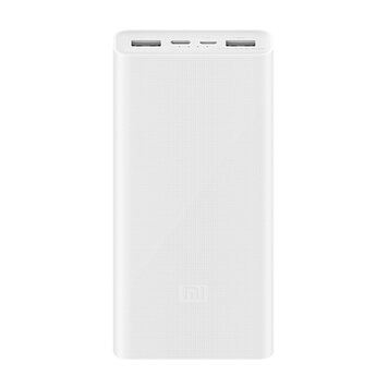 Xiaomi Powerbank 20000mAh snellader 18W fast charging QC USB-C Micro-USB USB-A - Wit Xiaomi Powerbank 20000mAh snellader 18W fast charging QC USB-C Micro-USB USB-A - Wit
