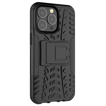 Shockproof TPU met stevig hoesje geschikt voor iPhone 13 Pro - zwart Shockproof TPU met stevig hoesje geschikt voor iPhone 13 Pro - zwart