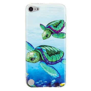 TPU hoesje geschikt voor iPod Touch 5, 6 en 7 - blauw en groen TPU hoesje geschikt voor iPod Touch 5, 6 en 7 - blauw en groen