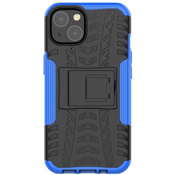 Shockproof TPU met stevig hoesje geschikt voor iPhone 13 - blauw Shockproof TPU met stevig hoesje geschikt voor iPhone 13 - blauw