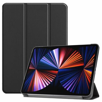 Just in Case Smart Tri-Fold kunstleer hoes geschikt voor iPad Pro 12.9 (2021 2022) - zwart Just in Case Smart Tri-Fold kunstleer hoes geschikt voor iPad Pro 12.9 (2021 2022) - zwart