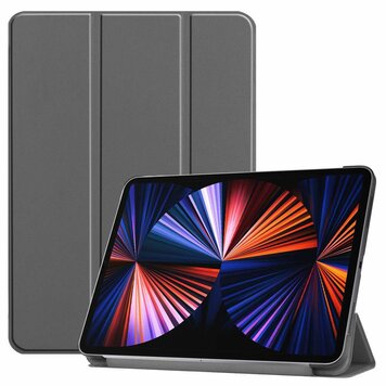 Just in Case Smart Tri-Fold kunstleer hoes geschikt voor iPad Pro 12.9 (2021 2022) - grijs Just in Case Smart Tri-Fold kunstleer hoes geschikt voor iPad Pro 12.9 (2021 2022) - grijs
