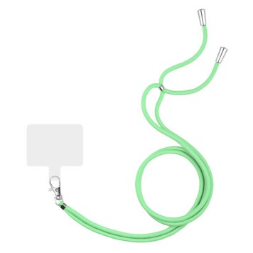 Telefoonkoord Multifunctioneel Verstelbaar met Patch - Groen Telefoonkoord Multifunctioneel Verstelbaar met Patch - Groen