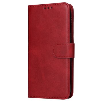 Bookcase Wallet kunstleer hoesje geschikt voor iPhone 14 - rood Bookcase Wallet kunstleer hoesje geschikt voor iPhone 14 - rood
