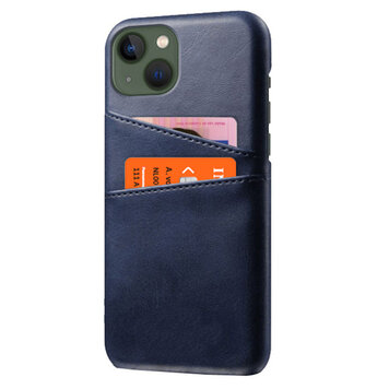 Duo Cardslot Wallet kunstleer hoesje geschikt voor iPhone 12 mini - blauw Duo Cardslot Wallet kunstleer hoesje geschikt voor iPhone 12 mini - blauw