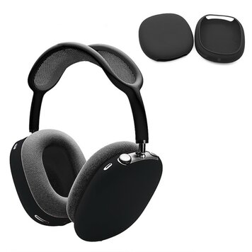 Drop Proof Siliconen Beschermhoes Beschermkap Case geschikt voor AirPods Max - Zwart