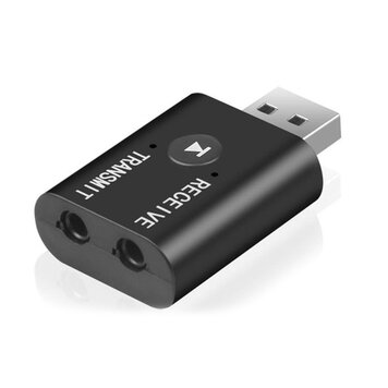 Bluetooth Transmitter & Receiver met USB-A AUX/Jack 2-in-1 Adapter Zender en Ontvanger