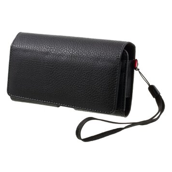 Universeel Tasje Hoes Etui voor 2 Telefoons Geld en Pasjes met Riemclip Houder - Zwart Universeel Tasje Hoes Etui voor 2 Telefoons Geld en Pasjes met Riemclip Houder - Zwart