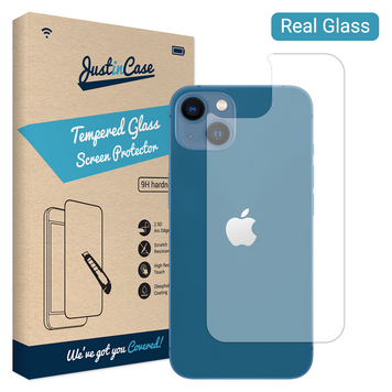 Just in Case Back Cover Tempered Glass geschikt voor iPhone 13 - gehard glas Just in Case Back Cover Tempered Glass geschikt voor iPhone 13 - gehard glas