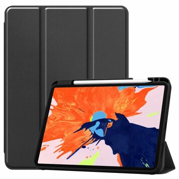 Just in Case Trifold Case With Pen Slot hoes geschikt voor iPad Pro 12.9 inch 2020 - zwart Just in Case Trifold Case With Pen Slot hoes geschikt voor iPad Pro 12.9 inch 2020 - zwart