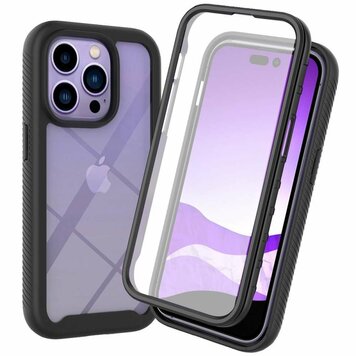 Just in Case 360 Full Cover Defense Case hoesje geschikt voor iPhone 14 Pro - zwart Just in Case 360 Full Cover Defense Case hoesje geschikt voor iPhone 14 Pro - zwart