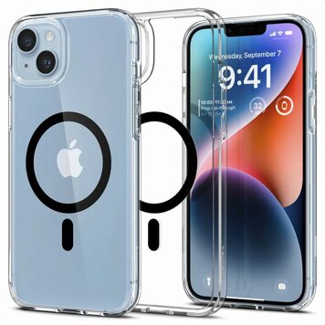 Spigen Ultra Hybrid Mag Case hoesje geschikt voor iPhone 14 - zwart Magfit Spigen Ultra Hybrid Mag Case hoesje geschikt voor iPhone 14 - zwart Magfit