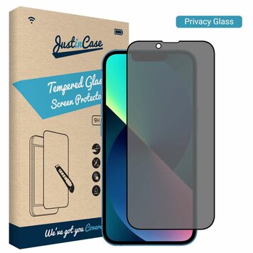Just in Case Privacy Tempered Glass geschikt voor iPhone 14 - gehard glas Just in Case Privacy Tempered Glass geschikt voor iPhone 14 - gehard glas