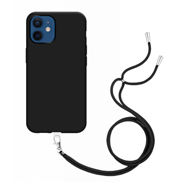 Just in Case Soft TPU Hoesje met Koord geschikt voor iPhone 12 en iPhone 12 Pro - zwart Just in Case Soft TPU Hoesje met Koord geschikt voor iPhone 12 en iPhone 12 Pro - zwart