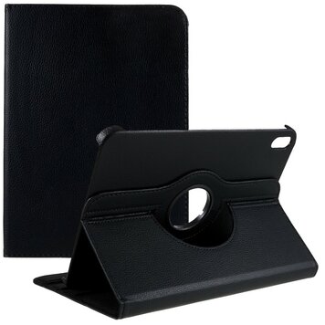360 Rotating bookcase kunstleer hoes geschikt voor iPad 10e gen 10.9 inch 2022 - zwart 360 Rotating bookcase kunstleer hoes geschikt voor iPad 10e gen 10.9 inch 2022 - zwart