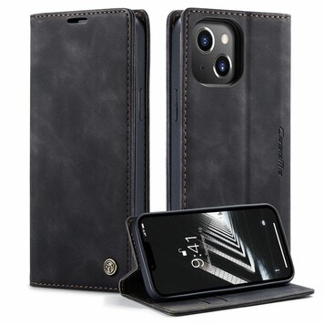 Caseme Retro Wallet Case hoesje geschikt voor iPhone 15 Plus - zwart