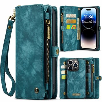 Caseme Vintage Portemonnee hoesje geschikt voor iPhone 15 Pro Max - Blue Caseme Vintage Portemonnee hoesje geschikt voor iPhone 15 Pro Max - Blue