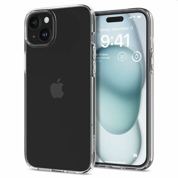 Spigen Liquid Crystal Case hoesje geschikt voor iPhone 15 - Crystal Clear Spigen Liquid Crystal Case hoesje geschikt voor iPhone 15 - Crystal Clear