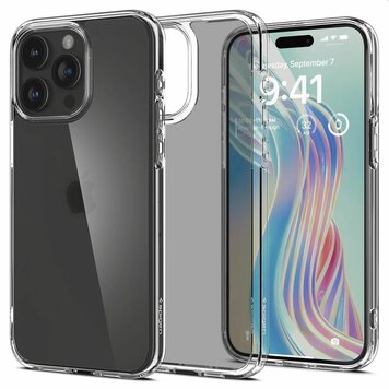 Spigen Ultra Hybrid Case hoesje geschikt voor iPhone 15 Pro - Crystal Clear Spigen Ultra Hybrid Case hoesje geschikt voor iPhone 15 Pro - Crystal Clear