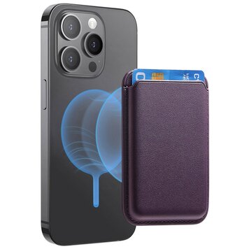 Magnetische Kaarthouder geschikt voor iPhone met MagSafe Card Holder Wallet - Paars Magnetische Kaarthouder geschikt voor iPhone met MagSafe Card Holder Wallet - Paars