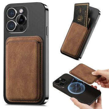 Card Holder Wallet Magnetische Kaarthouder geschikt voor iPhone met MagSafe - Bruin Card Holder Wallet Magnetische Kaarthouder geschikt voor iPhone met MagSafe - Bruin