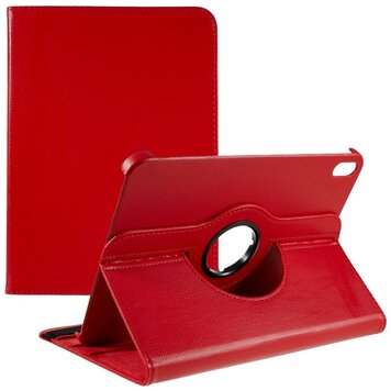 360 Rotating bookcase Vegan Leather hoes geschikt voor iPad 10e gen 10.9 inch 2022 - rood 360 Rotating bookcase Vegan Leather hoes geschikt voor iPad 10e gen 10.9 inch 2022 - rood