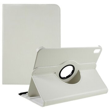 360 Rotating bookcase Vegan Leather hoes geschikt voor iPad 10e gen 10.9 inch 2022 - wit 360 Rotating bookcase Vegan Leather hoes geschikt voor iPad 10e gen 10.9 inch 2022 - wit