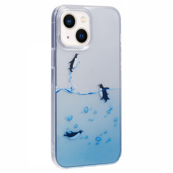 Pinguin Ocean TPU hoesje geschikt voor iPhone 14 Plus - doorzichtig Pinguin Ocean TPU hoesje geschikt voor iPhone 14 Plus - doorzichtig