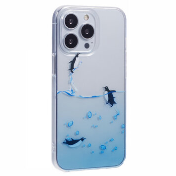 Pinguin Ocean TPU hoesje geschikt voor iPhone 15 Pro - doorzichtig Pinguin Ocean TPU hoesje geschikt voor iPhone 15 Pro - doorzichtig