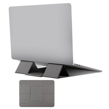 Lichtgewicht Opvouwbare Magnetische Laptop Standaard Inklapbare Design Houder - Donkergrijs Lichtgewicht Opvouwbare Magnetische Laptop Standaard Inklapbare Design Houder - Donkergrijs