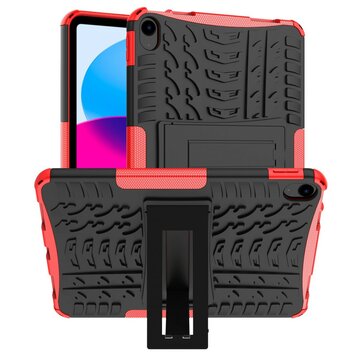 Shockproof Kickstand anti-slip hoes met standaard geschikt voor iPad 10e gen 10.9 inch 2022 - rood Shockproof Kickstand anti-slip hoes met standaard geschikt voor iPad 10e gen 10.9 inch 2022 - rood