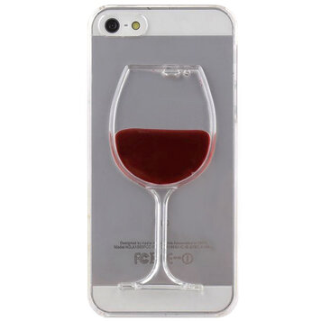 Doorzichtig wijnhoesje geschikt voor iPhone 5 5s SE 2016 wijnglas cover red wine hardcase Doorzichtig wijnhoesje geschikt voor iPhone 5 5s SE 2016 wijnglas cover red wine hardcase