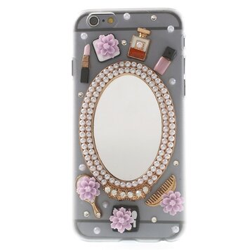 Sieraad hoesje geschikt voor iPhone 6 6s Chique met spiegel Make-up hardcase Sieraad hoesje geschikt voor iPhone 6 6s Chique met spiegel Make-up hardcase