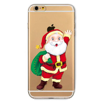 Kerst hoesje geschikt voor iPhone 6 Plus 6s Plus Christmas case silicone TPU Kerstman cover Kerst hoesje geschikt voor iPhone 6 Plus 6s Plus Christmas case silicone TPU Kerstman cover