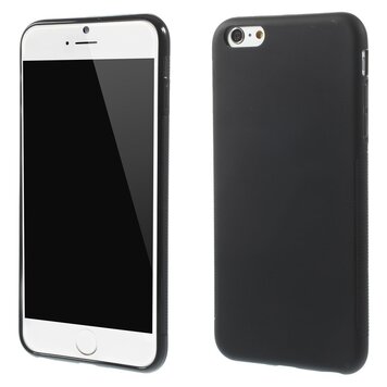 Effen zwart TPU hoesje geschikt voor iPhone 6 Plus 6s Plus silicone cover Black Effen zwart TPU hoesje geschikt voor iPhone 6 Plus 6s Plus silicone cover Black