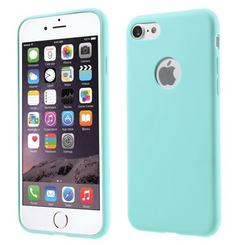 Lichtblauw silicone hoesje geschikt voor iPhone 7 8 lichtblauwe cover Effen Blue case Lichtblauw silicone hoesje geschikt voor iPhone 7 8 lichtblauwe cover Effen Blue case