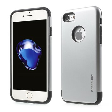 Caseology zilveren hoesje geschikt voor iPhone 7 8 Silver TPU silicone case Zwarte cover Caseology zilveren hoesje geschikt voor iPhone 7 8 Silver TPU silicone case Zwarte cover