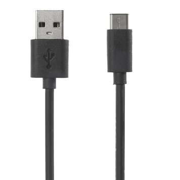 Oplaadkabel USB C naar USB A kabel Zwart gekleurd Oplaadkabel USB C naar USB A kabel Zwart gekleurd