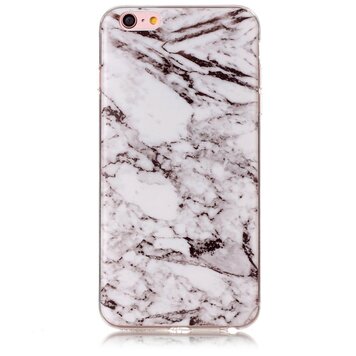 Marmer hoesje cover case geschikt voor iPhone 6 Plus 6s Plus silicone - Marble - Wit Marmer hoesje cover case geschikt voor iPhone 6 Plus 6s Plus silicone - Marble - Wit