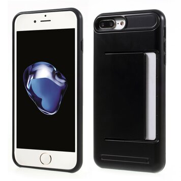 Zwarte pasjesklem hoesje geschikt voor iPhone 7 Plus 8 Plus Zwarte pasjesklem hoesje geschikt voor iPhone 7 Plus 8 Plus