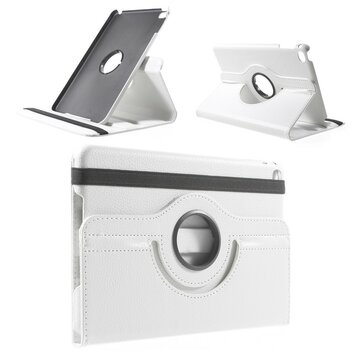 Witte lederen geschikt voor iPad mini 4 & iPad mini 5 (2019) draaibare case hoes Witte lederen geschikt voor iPad mini 4 & iPad mini 5 (2019) draaibare case hoes