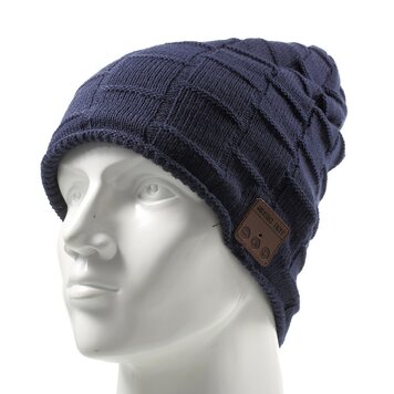Bluetooth muziekmuts knitted blauw music hat Bluetooth muziekmuts knitted blauw music hat