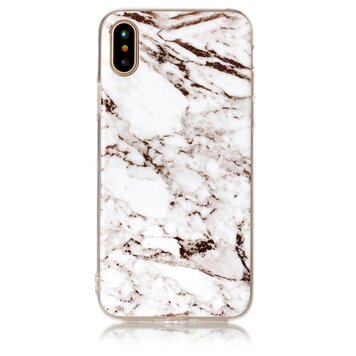 Marmeren TPU hoesje geschikt voor iPhone X XS Witte marble case cover Marmeren TPU hoesje geschikt voor iPhone X XS Witte marble case cover