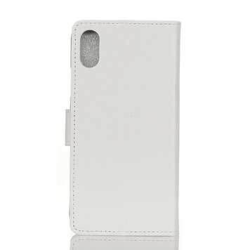 Portemonnee Bookcase hoesje geschikt voor iPhone X XS wit wallet case Lederen cover Portemonnee Bookcase hoesje geschikt voor iPhone X XS wit wallet case Lederen cover