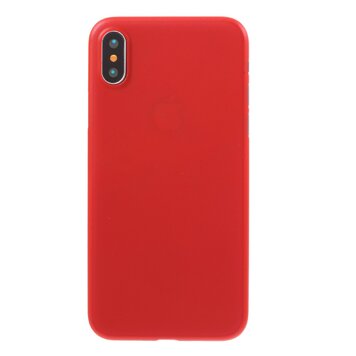 Rood geschikt voor iPhone X XS hoesje red doorzichtig TPU case Rood geschikt voor iPhone X XS hoesje red doorzichtig TPU case