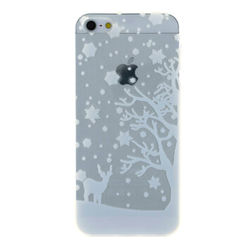 Wit winter kerst silicone geschikt voor iPhone 5 5s SE 2016 hoesje case cover Wit winter kerst silicone geschikt voor iPhone 5 5s SE 2016 hoesje case cover