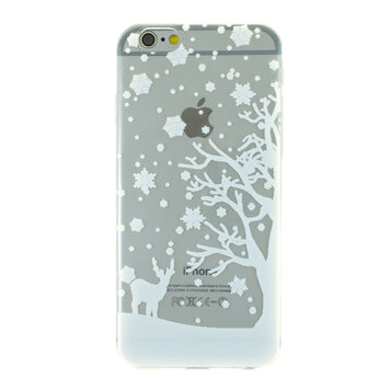 Wit winter kerst silicone geschikt voor iPhone 6 Plus 6s Plus hoesje case cover Wit winter kerst silicone geschikt voor iPhone 6 Plus 6s Plus hoesje case cover
