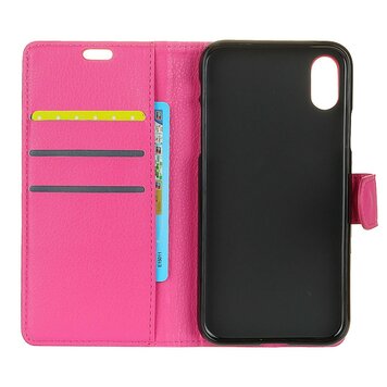 Roze portemonnee geschikt voor iPhone X XS hoes Bookcase lederen wallet Roze portemonnee geschikt voor iPhone X XS hoes Bookcase lederen wallet