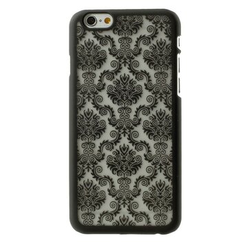 Zwart Barok hoesje geschikt voor iPhone 6 6s hardcase case henna damask flower